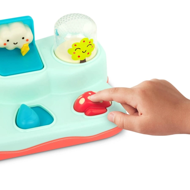 Interaktywna zabawka wystrzałowa Konsola pogodowa Pop-Up Buddies  B.toys