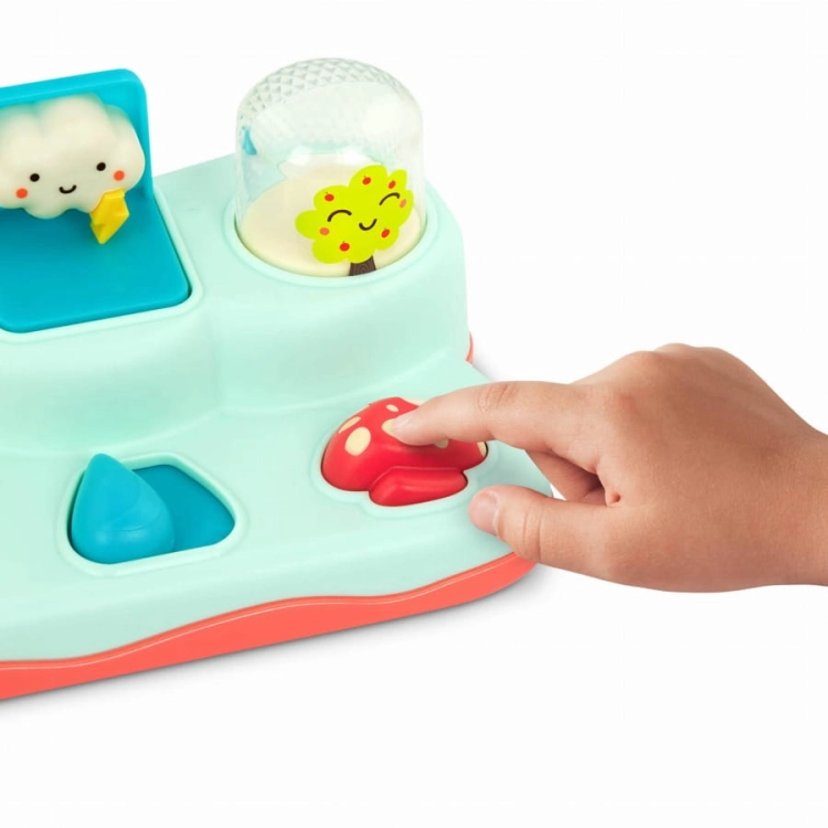 Interaktywna zabawka wystrzałowa Konsola pogodowa Pop-Up Buddies  B.toys