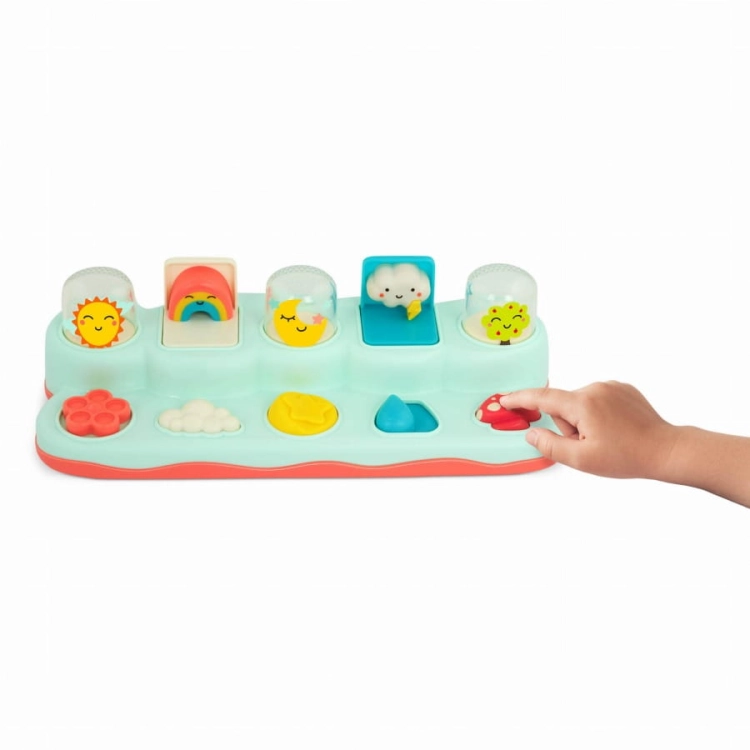Interaktywna zabawka wystrzałowa Konsola pogodowa Pop-Up Buddies  B.toys