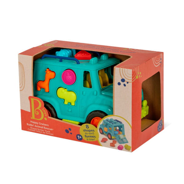 Ciężarówka Ratunkowa dla zwierząt - z klockami Sorterami Rollin’ Animal Rescue B.toys