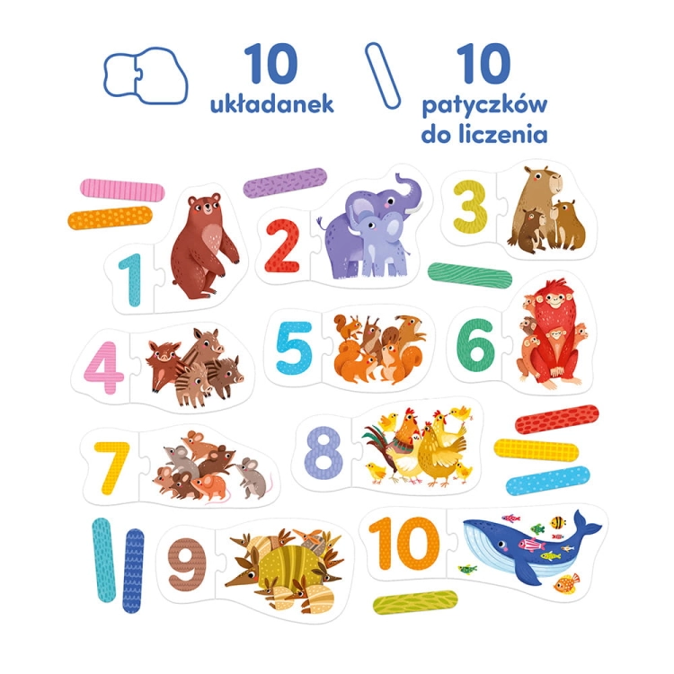 Puzzle do pary Cyferki 20el. 3+ / Czuczu