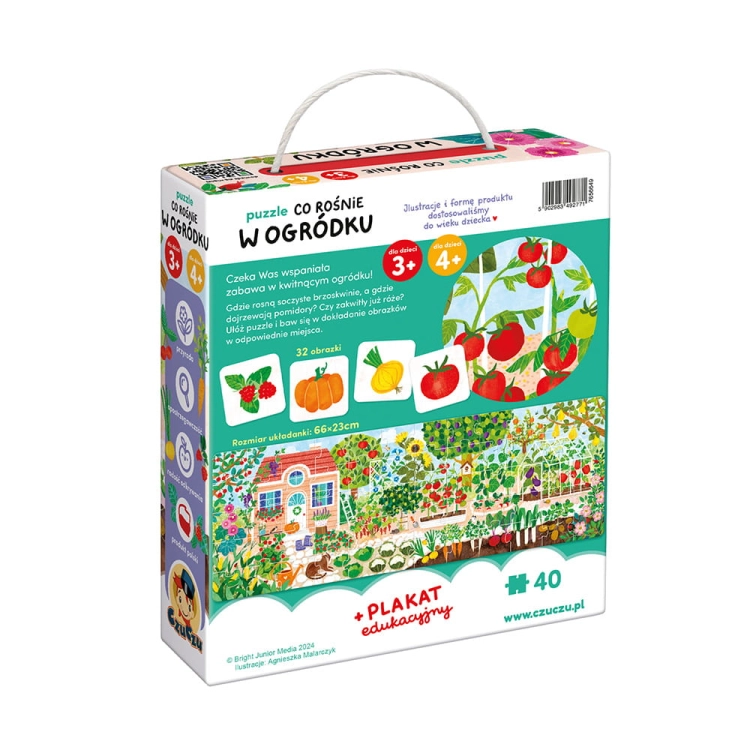Puzzle Co rośnie W ogródku 40el. 3+ / Czuczu