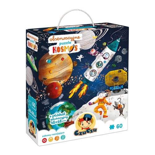 Obserwacyjne puzzle Kosmos 60el 4+ / Czuczu