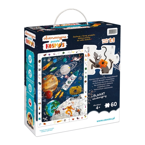 Obserwacyjne puzzle Kosmos 60el 4+ / Czuczu