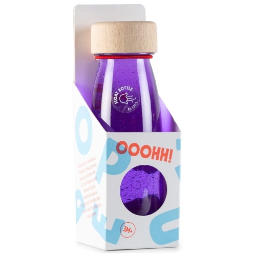 Butelka sensoryczna dwufazowa FLOAT fioletowa / Petit Boum