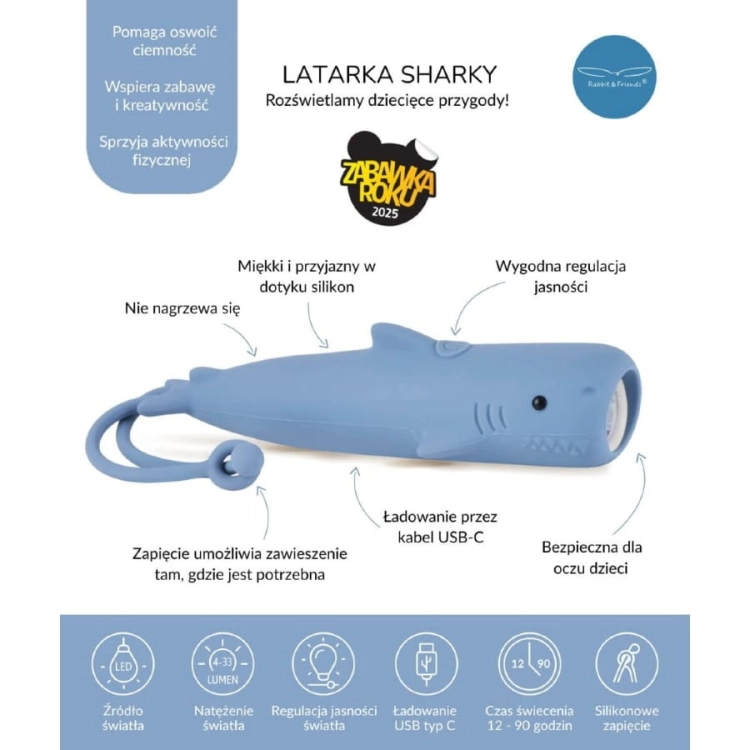 Latarka Rekin SHARKY  Rabbit and Friends