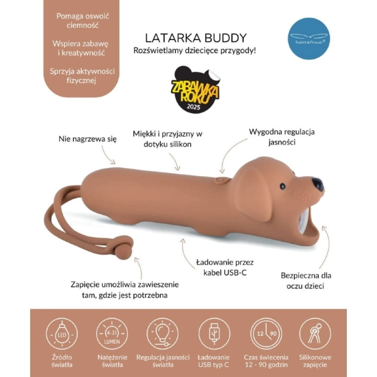 Latarka Pies BUDDY / Rabbit and Friends