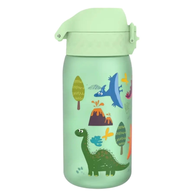 Bidon dla dzieci 350 ml – Zielony dinosaurs  ION8