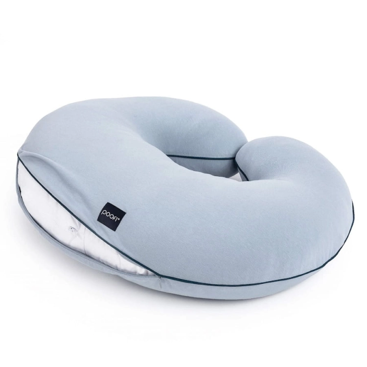 Poduszka do Karmienia Organic Dusty Blue - Poofi