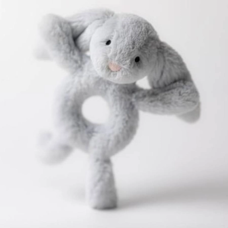 Króliczek Grzechotka Srebrna 18 cm / Jellycat