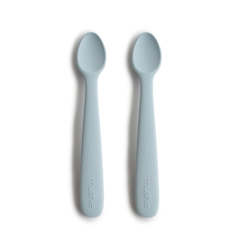 Łyżeczki silikonowe do nauki samodzielnego jedzenia - Powder Blue / Mushie