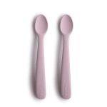 Łyżeczki silikonowe do nauki samodzielnego jedzenia - Soft Lilac / Mushie
