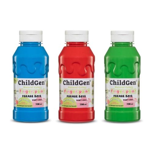 Farby do malowania palcami 3x350ml łatwo Zmywalne / ChildGen