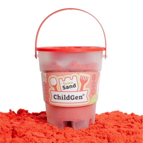 Piasek kinetyczny z foremką 100% Naturalny Czerwony 500g / ChildGen