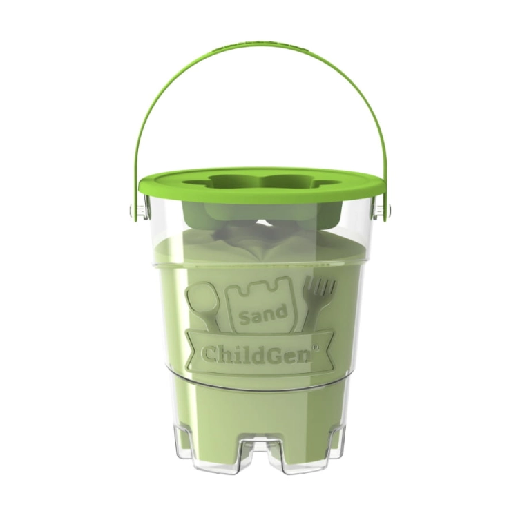 Piasek kinetyczny z foremką 100% Naturalny Zielony 500g / ChildGen