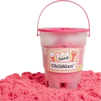 Piasek kinetyczny z foremką 100% Naturalny Różowy 500g / ChildGen