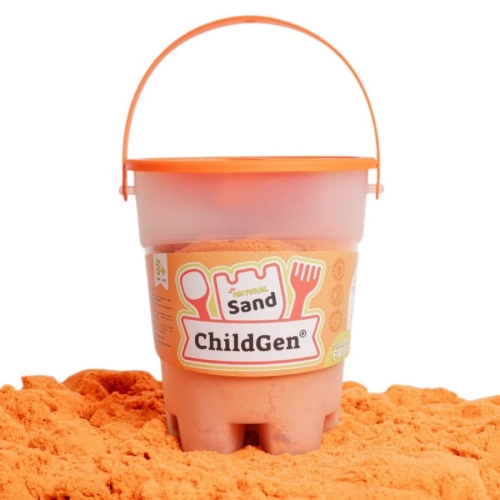 Piasek kinetyczny z foremką 100% Naturalny Pomarańczowy 500g / ChildGen