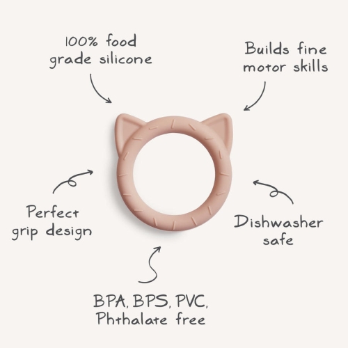 Gryzak Silikonowy Bransoletka Cat Stone / Mushie