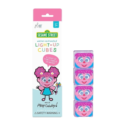 Kostki sensoryczne świecące w wodzie Abby Ulica Sezamkowa - zabawka kąpielowa, wielokolorowa / Glo Pals