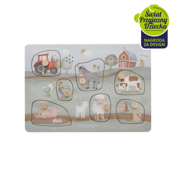 Puzzle dźwiękowe Little Farm FSC / Little Dutch