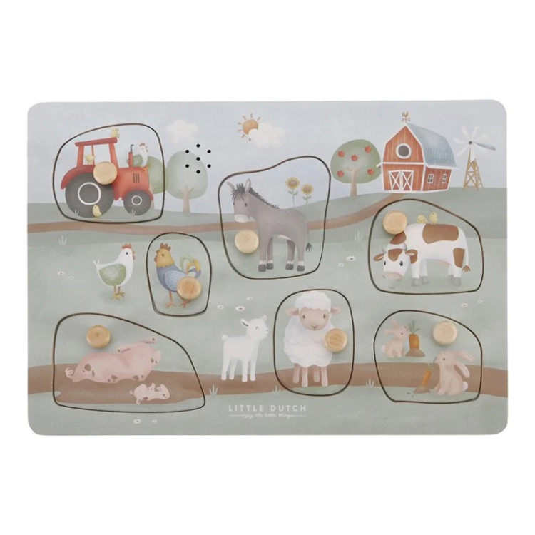 Puzzle dźwiękowe Little Farm FSC / Little Dutch