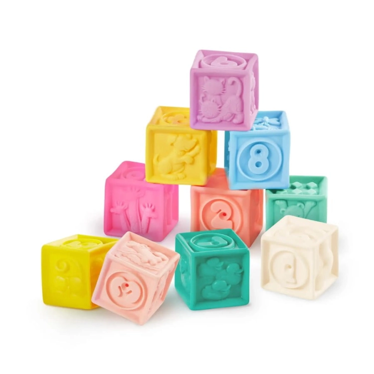 Miękkie klocki i kubeczki - zestaw sensoryczny BX2401Z / B.toys