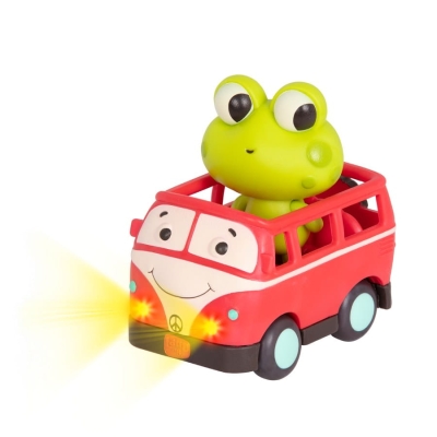 Light Up Cars – zestaw 3 miękkich AUTEK sensorycznych z Pasażerami - Żabką BX2314Z / B.Toys