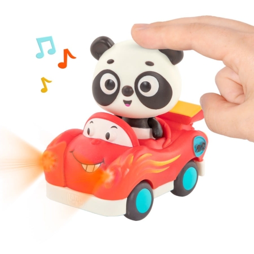 Light Up Cars – zestaw 3 miękkich AUTEK sensorycznych z Pasażerami - Pandą LB5014Z / B.Toys