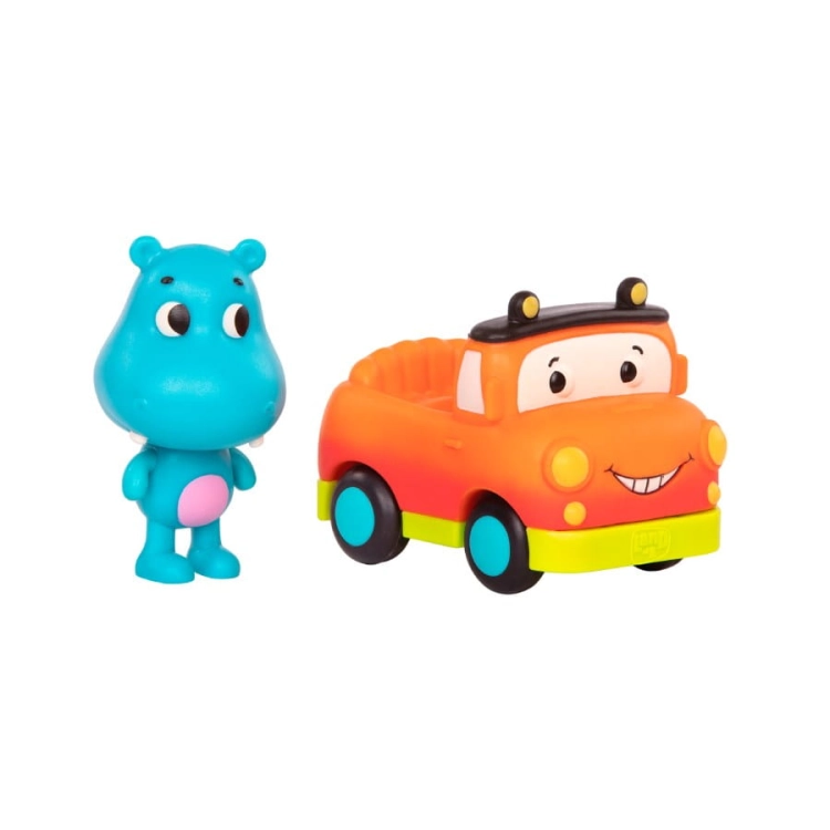 Light Up Cars – zestaw 3 miękkich AUTEK sensorycznych z Pasażerami - Pandą LB5014Z / B.Toys