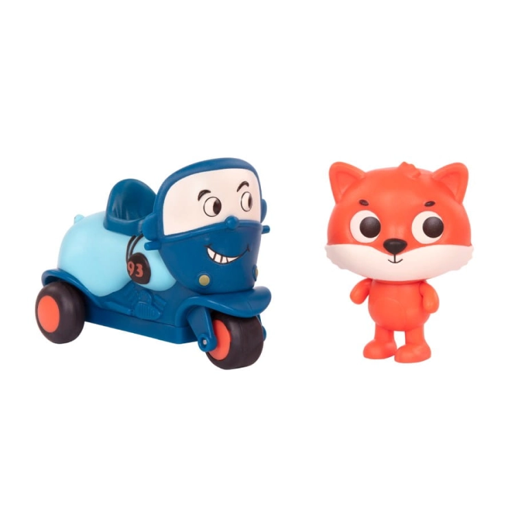 Light Up Cars – zestaw 3 miękkich AUTEK sensorycznych z Pasażerami - Pandą LB5014Z / B.Toys