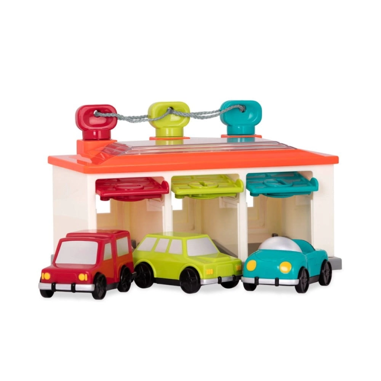 Garaż 3-stanowiskowy z autkami i kluczami BT4581Z / B.Toys