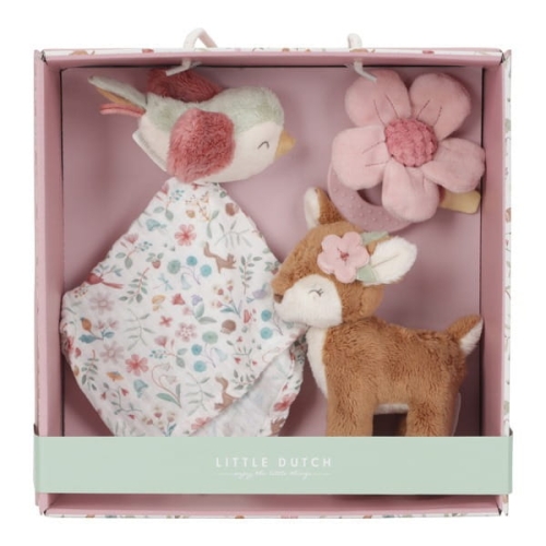 Zawartość zestawu Fairy Garden – sarenka, gryzak i przytulanka