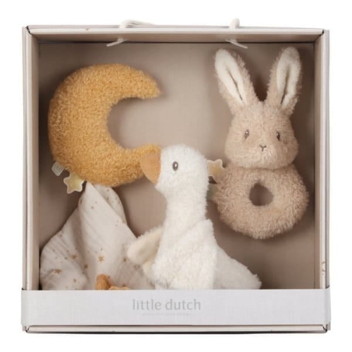 Zestaw prezentowy Little Dutch Newborn Naturals – pudełko z zabawkami