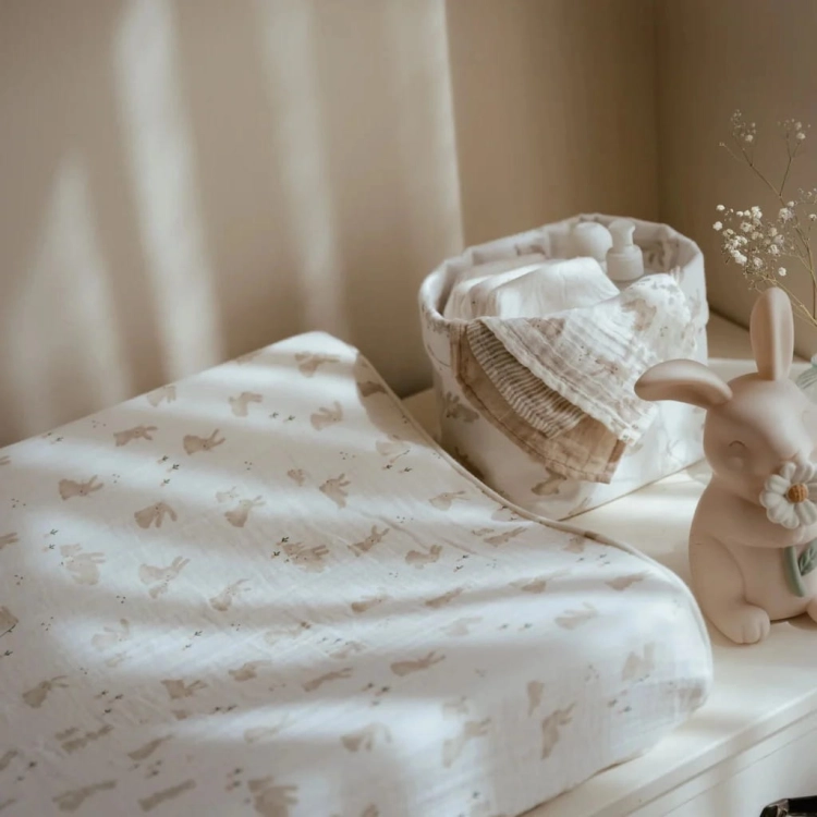 Myjki bawełniane dla niemowląt z motywem króliczka Little Dutch