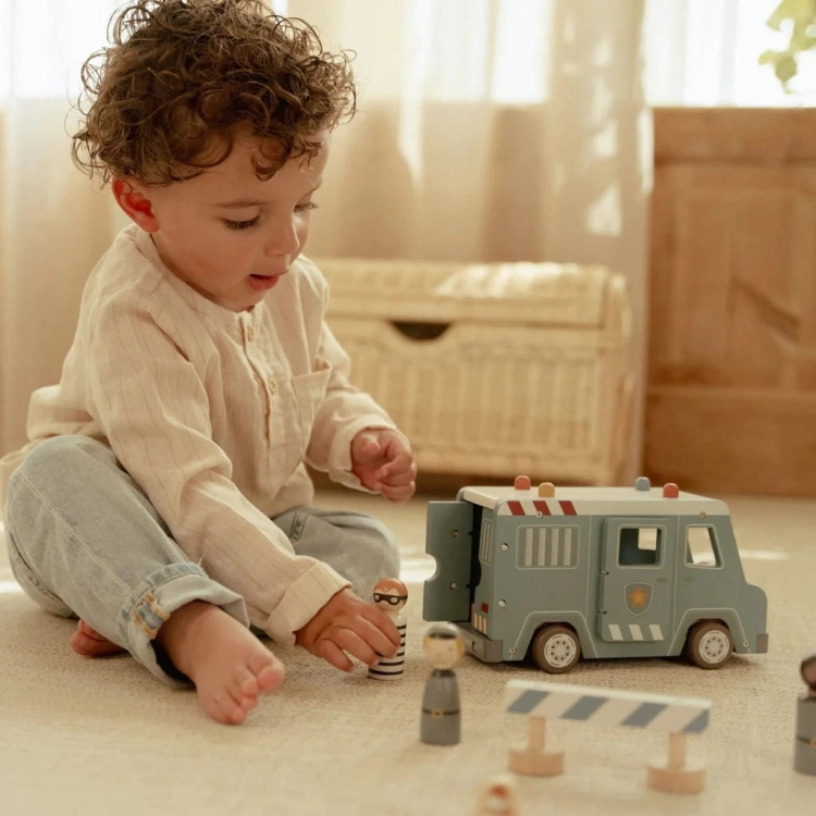 Zestaw prezentowy Little Dutch – auto policyjne FSC w pudełku
