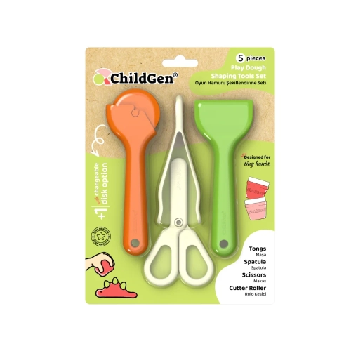 Zestaw narzędzi do modelowania ChildGen - pęseta, nożyczki, nożyk, szpatułka