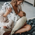 Detale materiału Velvet piaskowej Kury Babci Dany