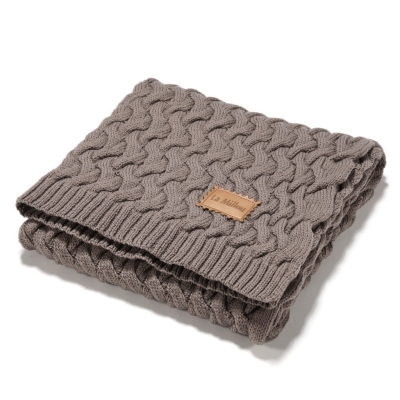 Koc wełniany Merino 100% Stoned Brown La Millou brązowy