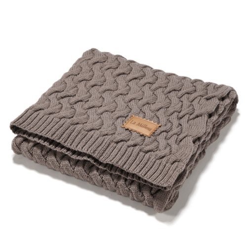 Koc wełniany Merino 100% Stoned Brown La Millou brązowy