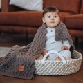 Naturalny kocyk merino dla alergików La Millou brązowy