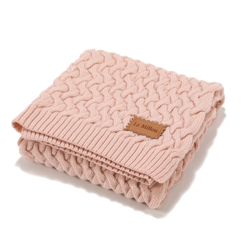 Koc wełniany Merino 100% Stoned Pink La Millou różowy