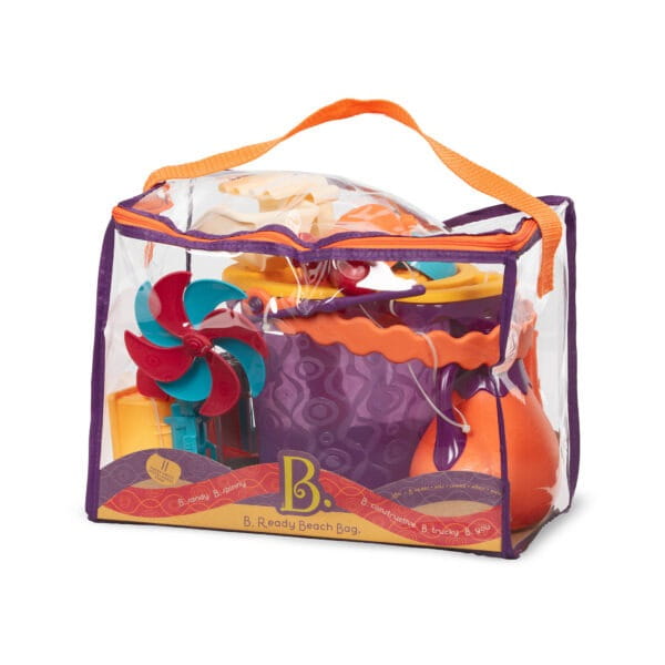 Torba z zabawkami do piasku B.toys B. Ready Beach Bag pomarańczowa