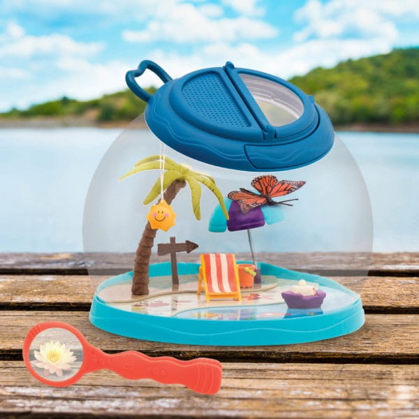 Tiki Retreat B.toys hotel dla mrówek i żuków widok z boku