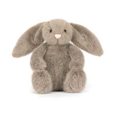 Przytulanka Króliczek Flufflet 18cm fawn Jellycat – beżowy pluszowy królik z różowym noskiem, miękka maskotka dla dzieci