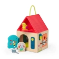 Domek z zamkami Unlock & Learn Box B.toys – kompletny zestaw z kluczem, figurkami i otwartymi drzwiami, zabawka edukacyjna rozwijająca motorykę małą