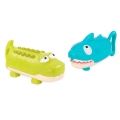 Sikawka krokodyl i rekin B.Toys BX1551Z – zielony krokodyl i niebieski rekin, zestaw zabawek wodnych dla dzieci