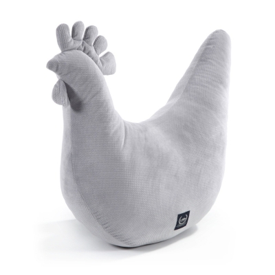 Szara poduszka Kura Babci Dany Velvet Dark Grey