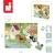 Puzzle sensoryczne Janod Farma - infografika z wymiarami 65x50 cm, 20 elementów, FSC i wiekiem +2