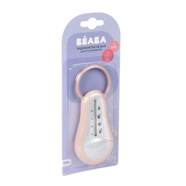 Opakowanie termometru kąpielowego Beaba Old Pink, ujęcie pod kątem