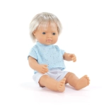 Lalka chłopiec Europejczyk z jasnymi blond włosami 38 cm - My Friends & Me / Miniland
